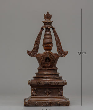 Traditionally Hand-Carved Stupa | A Sacred Symbol of Buddhist Wisdom