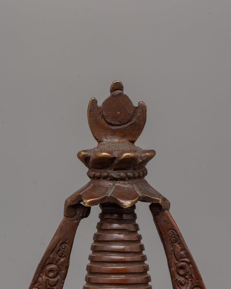 Traditionally Hand-Carved Stupa | A Sacred Symbol of Buddhist Wisdom