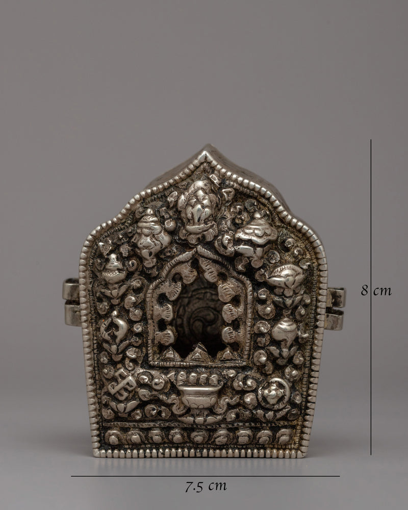 Buddhist Tibetan Prayer Box | Authentic Ghau for Rituals, Meditation, and Protection