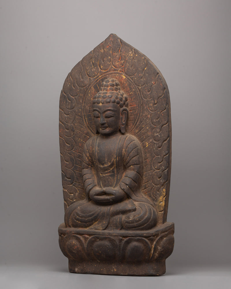 Wooden Amitabha Buddha Statue | Buddha for Altar and Meditation