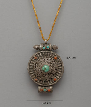 Precious Prayer Holder Ghau Box Locket | Sacred Prayer Amulet for Longevity and Positiveness