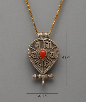 Avalokiteshvara Mantra Ghau Locket | Symbol of Compassion and Spiritual Protection