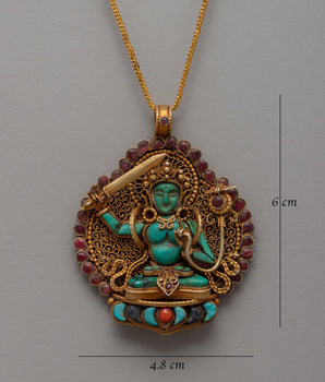 Manjushri Ghau Locket | Sacred Symbol of Wisdom and Protection