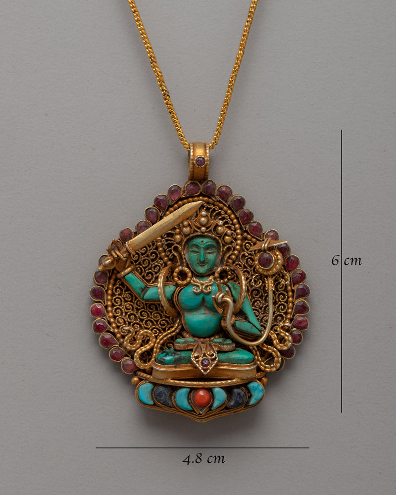 Manjushri Ghau Locket | Sacred Symbol of Wisdom and Protection