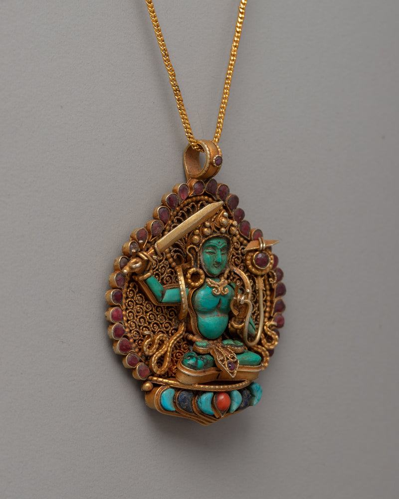 Manjushri Ghau Locket | Sacred Symbol of Wisdom and Protection