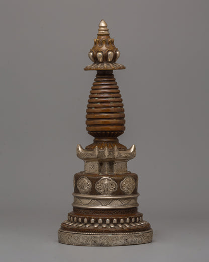 Handmade Traditional Kadampa Stupa | Symbol of Enlightenment and Spiritual Devotion