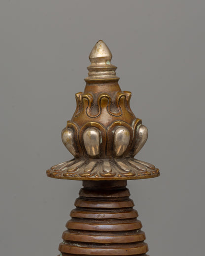 Handmade Traditional Kadampa Stupa | Symbol of Enlightenment and Spiritual Devotion