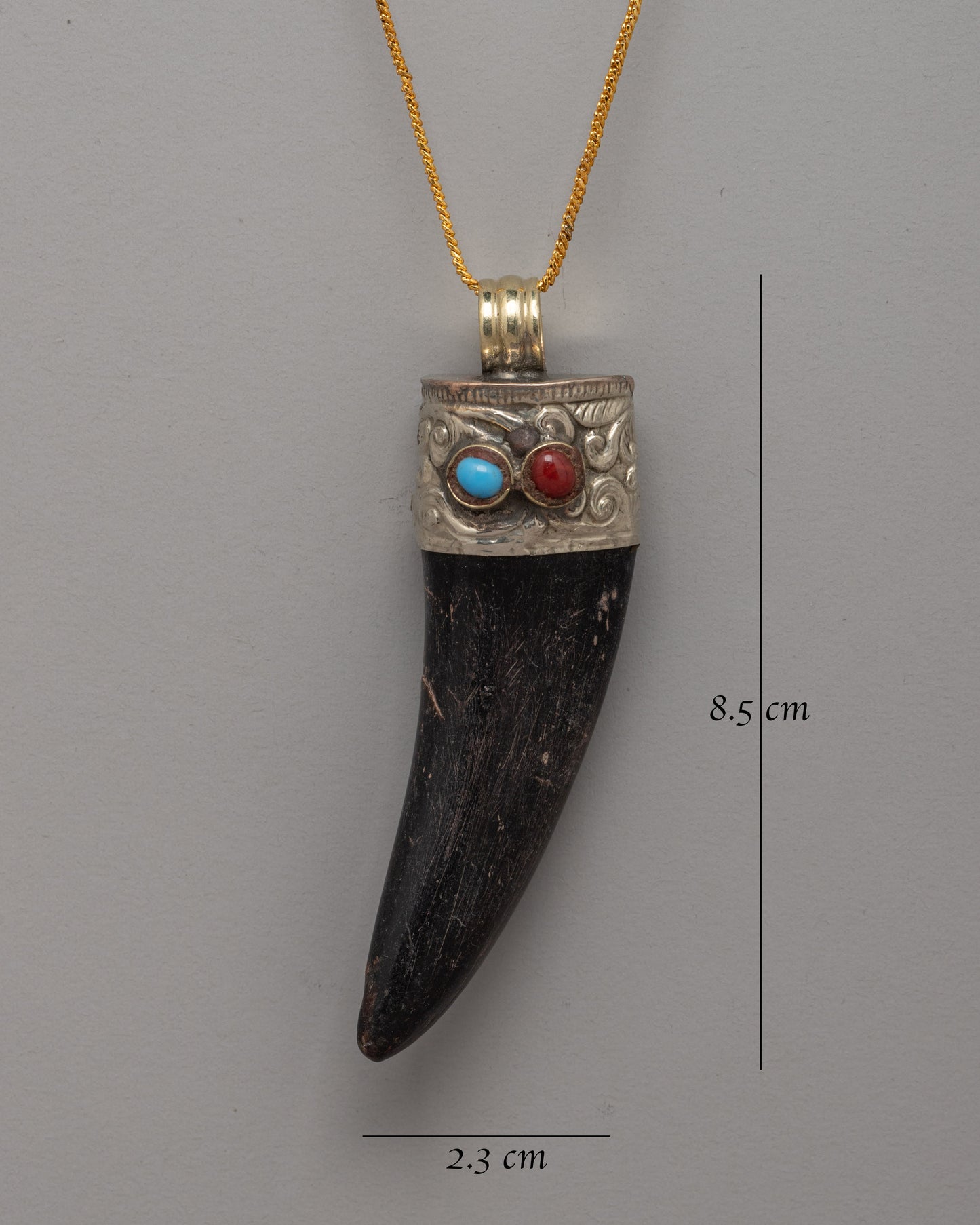 Handcrafted Ethically Sourced Goat Horn Pendant | Spiritual Significance