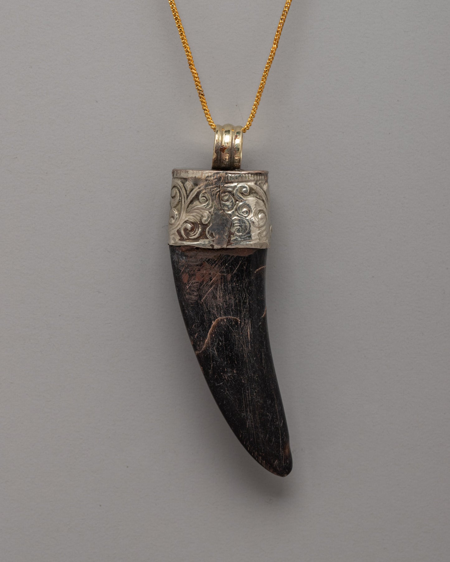 Handcrafted Ethically Sourced Goat Horn Pendant | Spiritual Significance