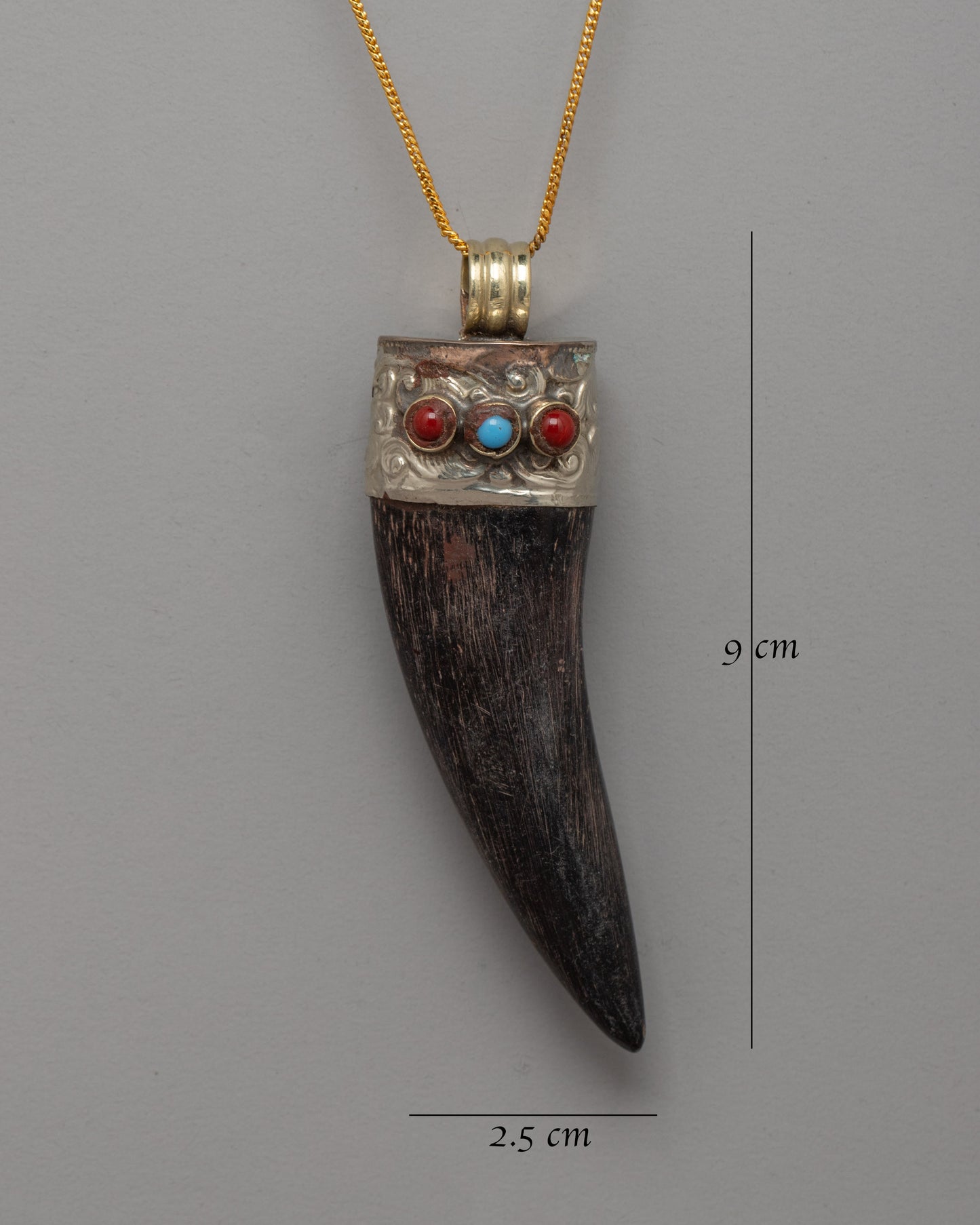 Ethical Goat Horn Pendant Locket | Spiritual Protection