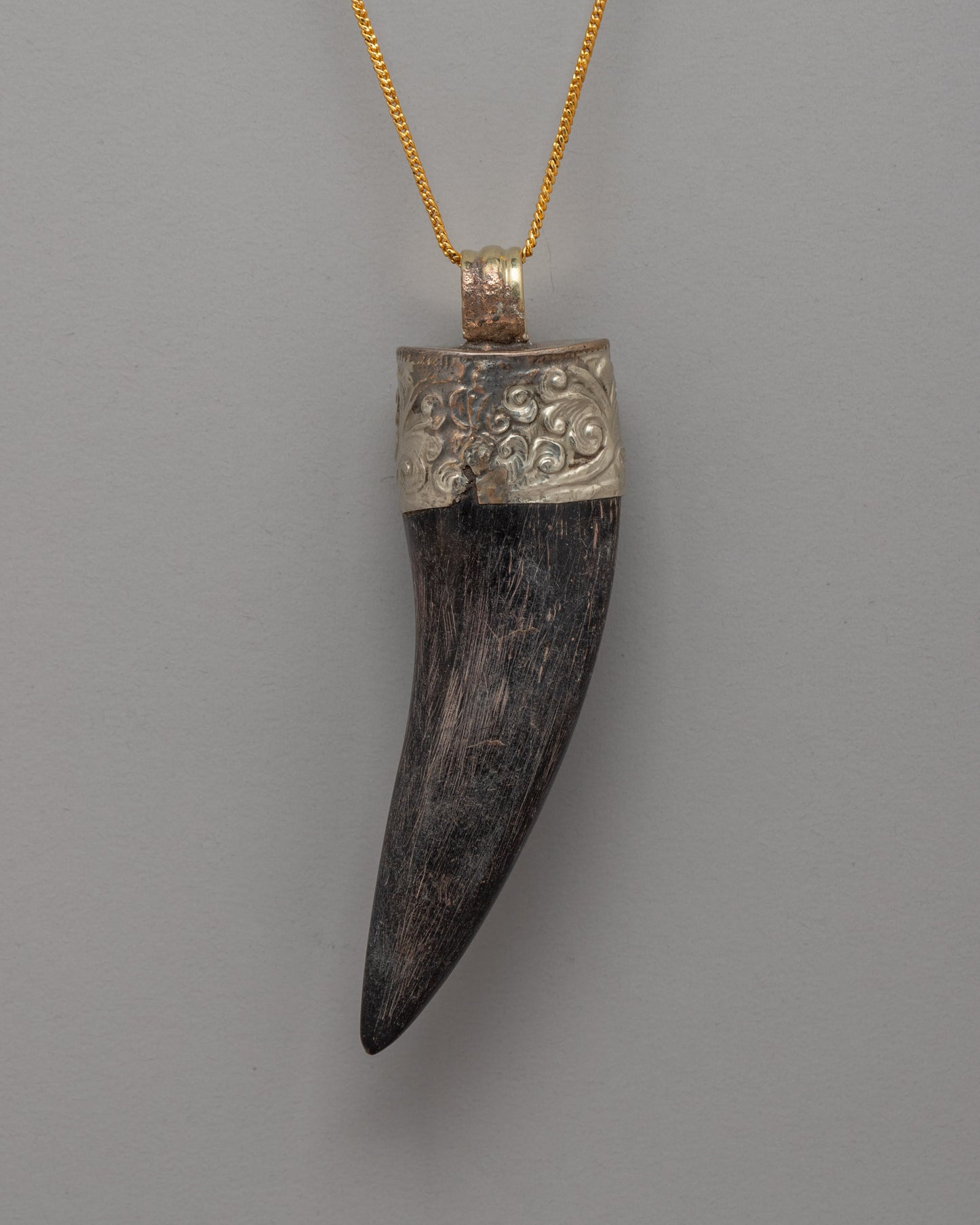 Ethical Goat Horn Pendant Locket | Spiritual Protection