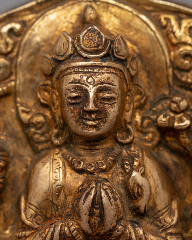 Avalokiteshvara Ghau Box |  Sacred Buddhist Artifact of Compassion