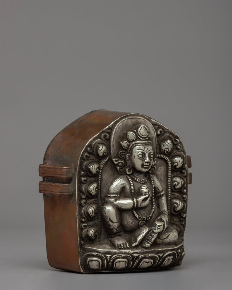 Sacred Dzambhala Ghau Box | Buddhist Artifact for Prosperity and Protection