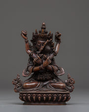 Vajradhara With Consort Oxidized Statue | Primordial Buddha Artwork
