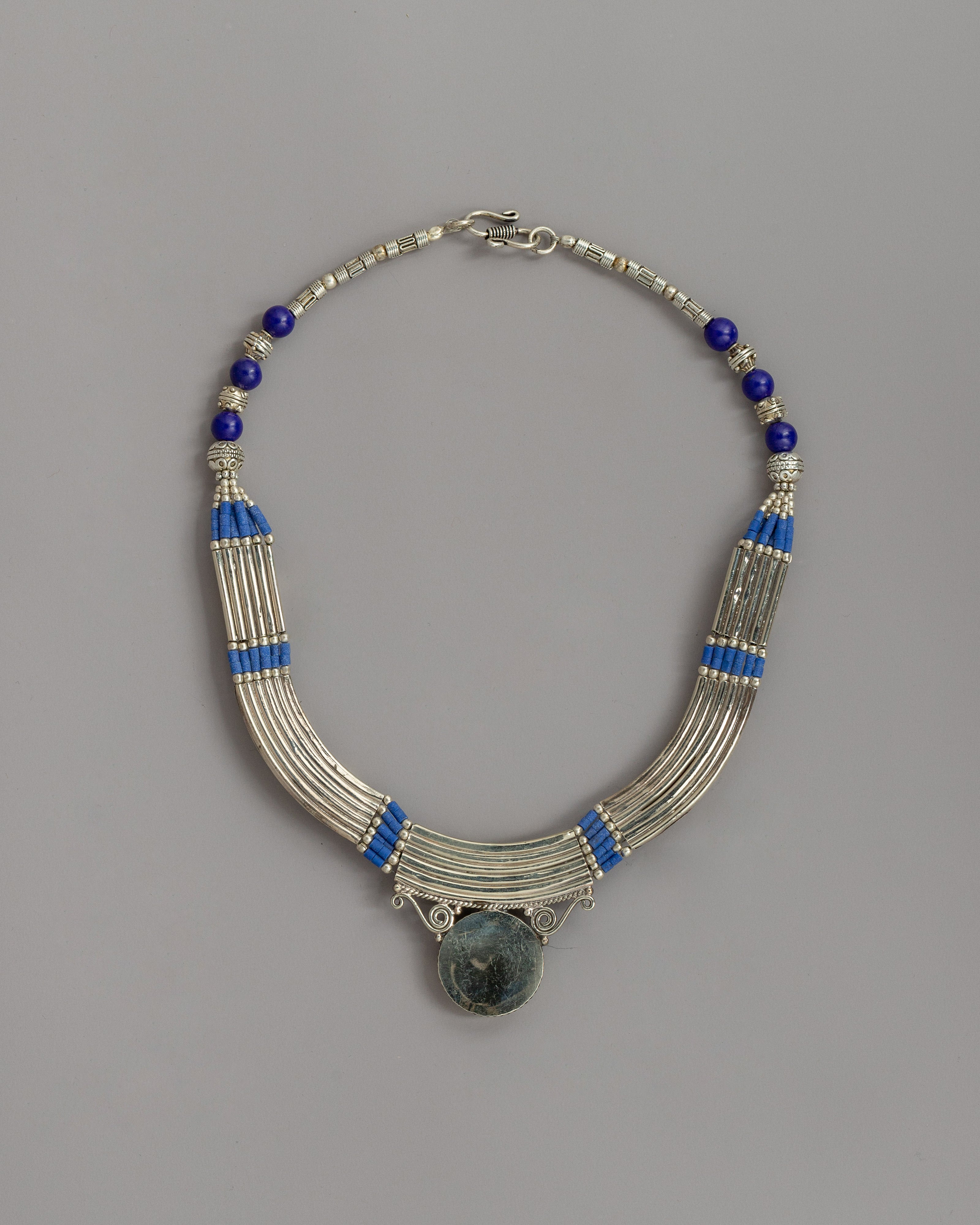 Handcrafted Lapis Lazuli Necklace | A Timeless Statement Piece