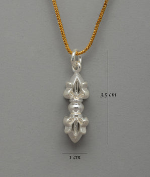 Handmade Silver Locket of Vajra | Buddhist Protection Pendant