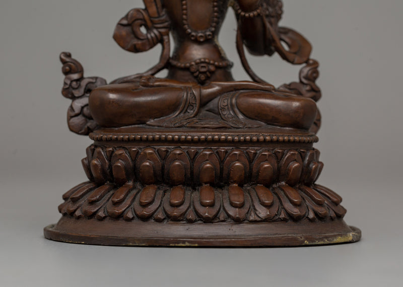 Oxidized Copper Manjushri Statue | Meditation and Spiritual Decor