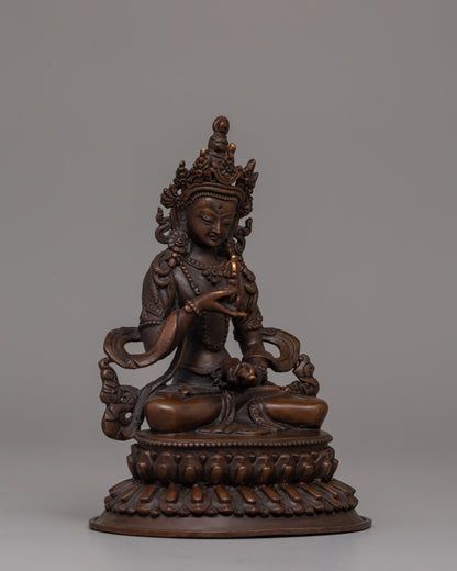 Oxidized Copper Vajrasattva Statue | Tibetan Buddhist Deity