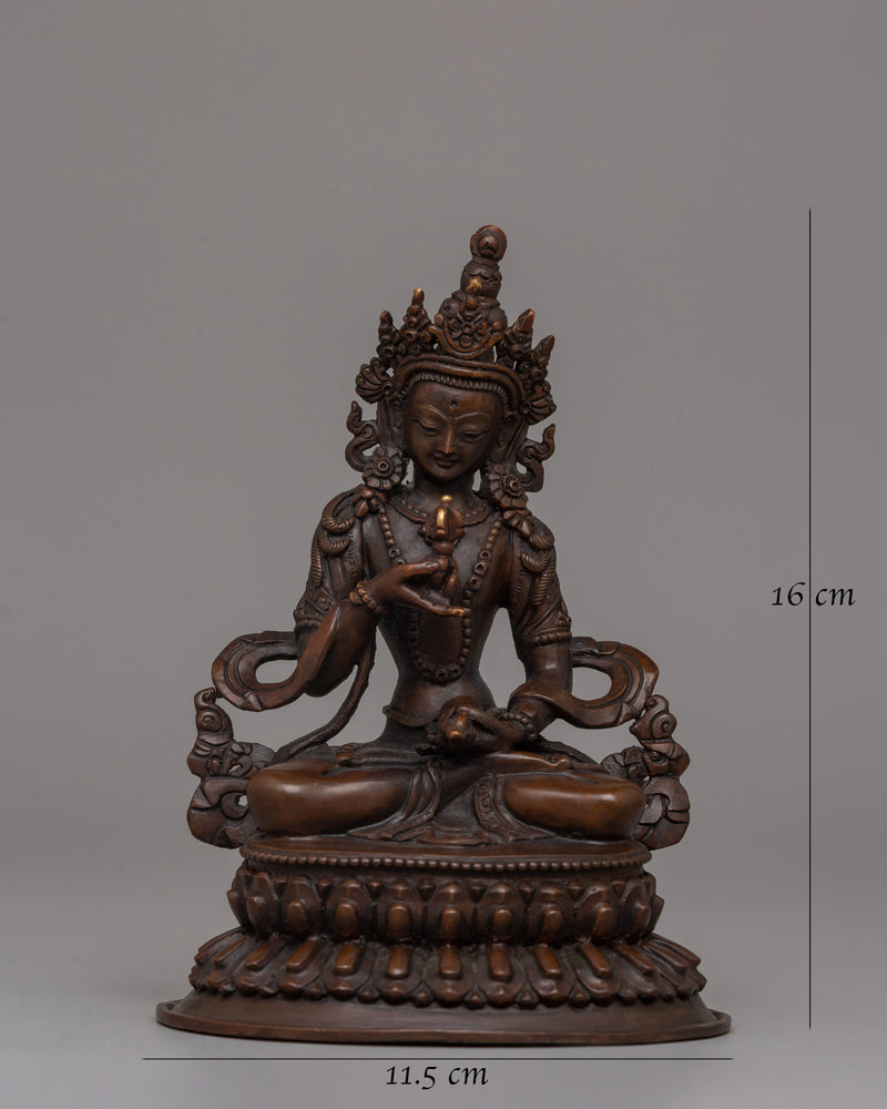 Oxidized Copper Vajrasattva Statue | Tibetan Buddhist Deity