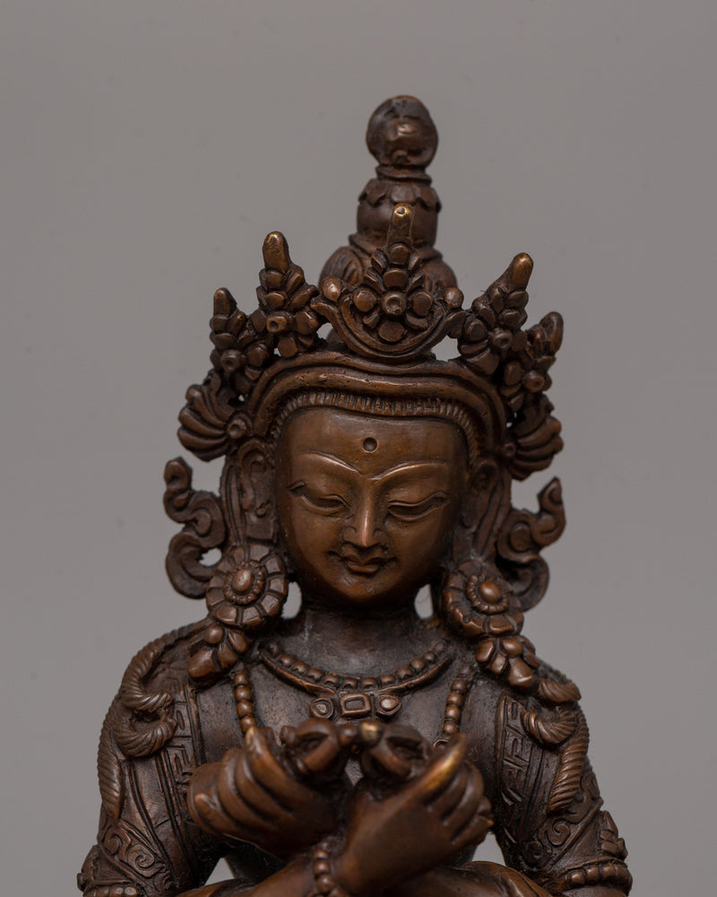 Vajradhara Sculpture In Embracing Mudra | Dharmakaya Buddha Artwork