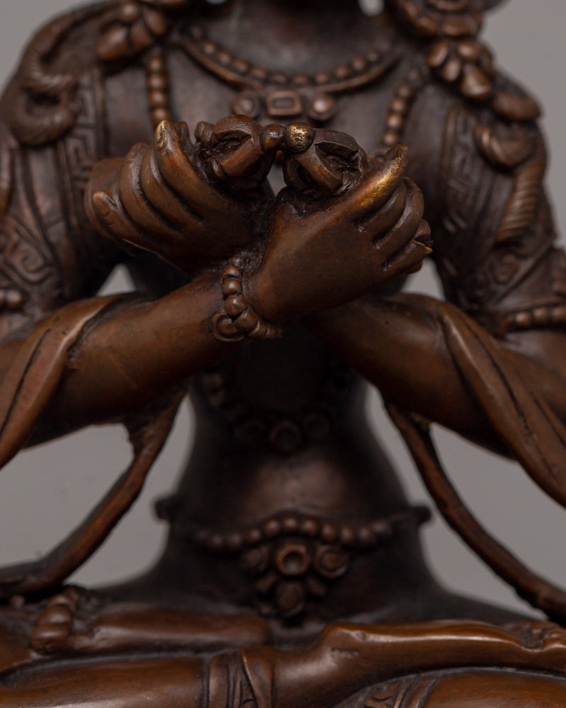 Vajradhara Sculpture In Embracing Mudra | Dharmakaya Buddha Artwork