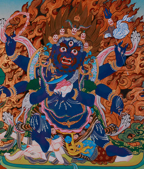 Six Arm Mahakala Thangka | Wrathful Manifestation of The Buddha