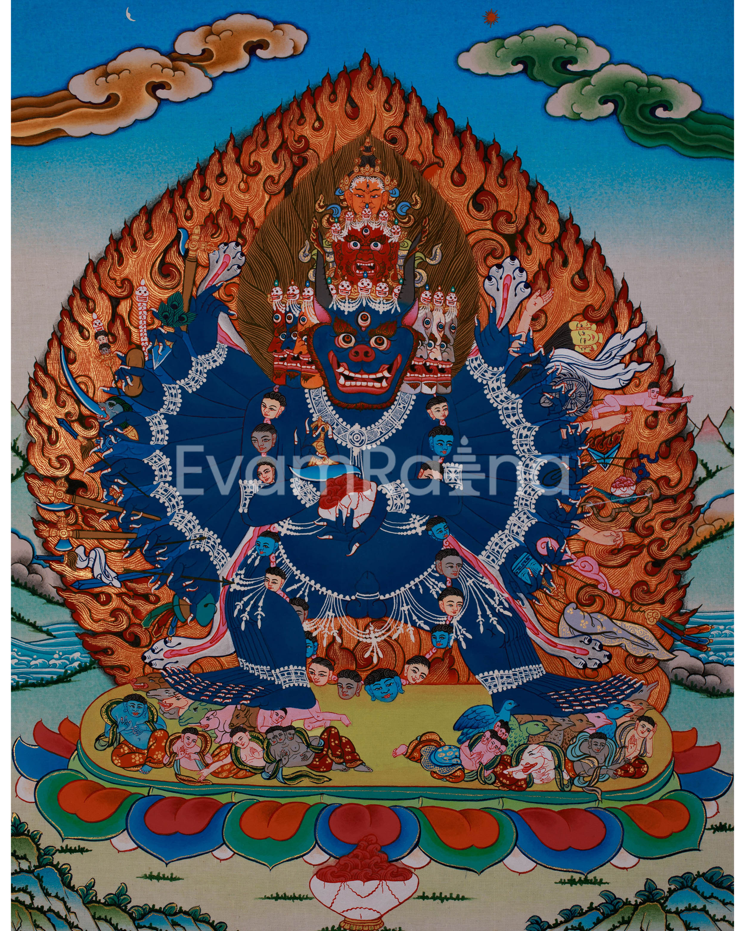 Wrathful Yamantaka Thangka