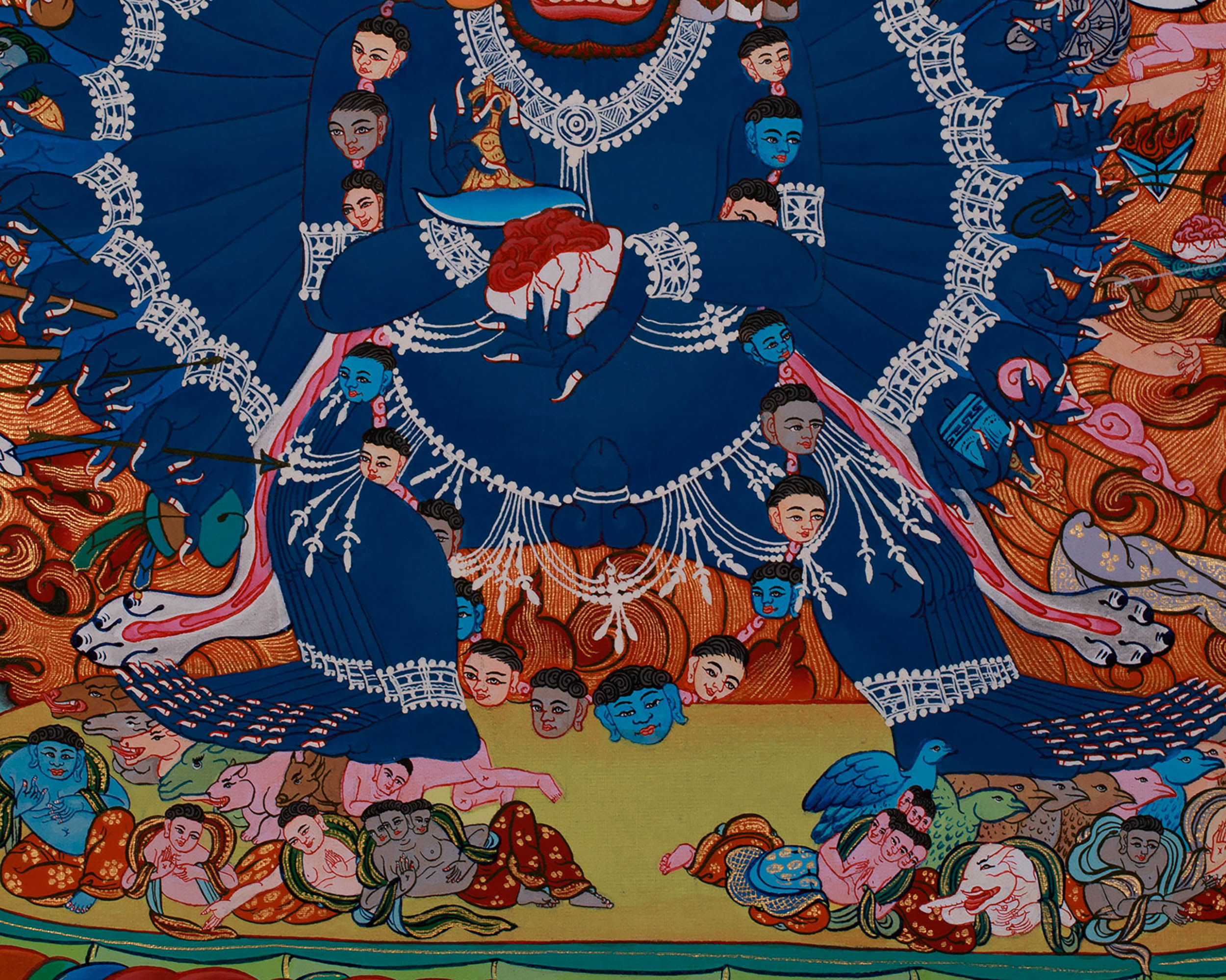 Wrathful Yamantaka Thangka | Tibetan Buddhist Protector