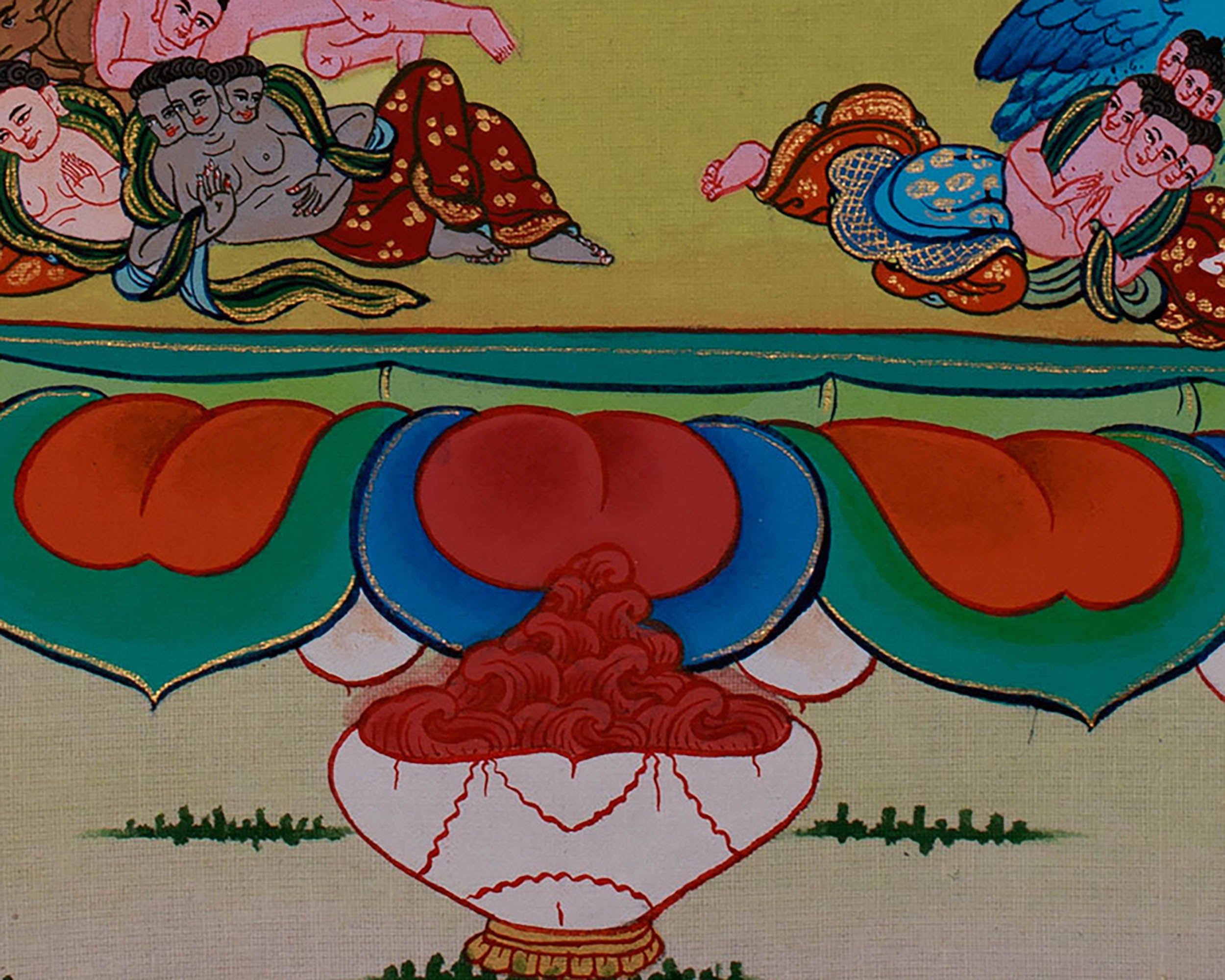 Wrathful Yamantaka Thangka | Tibetan Buddhist Protector