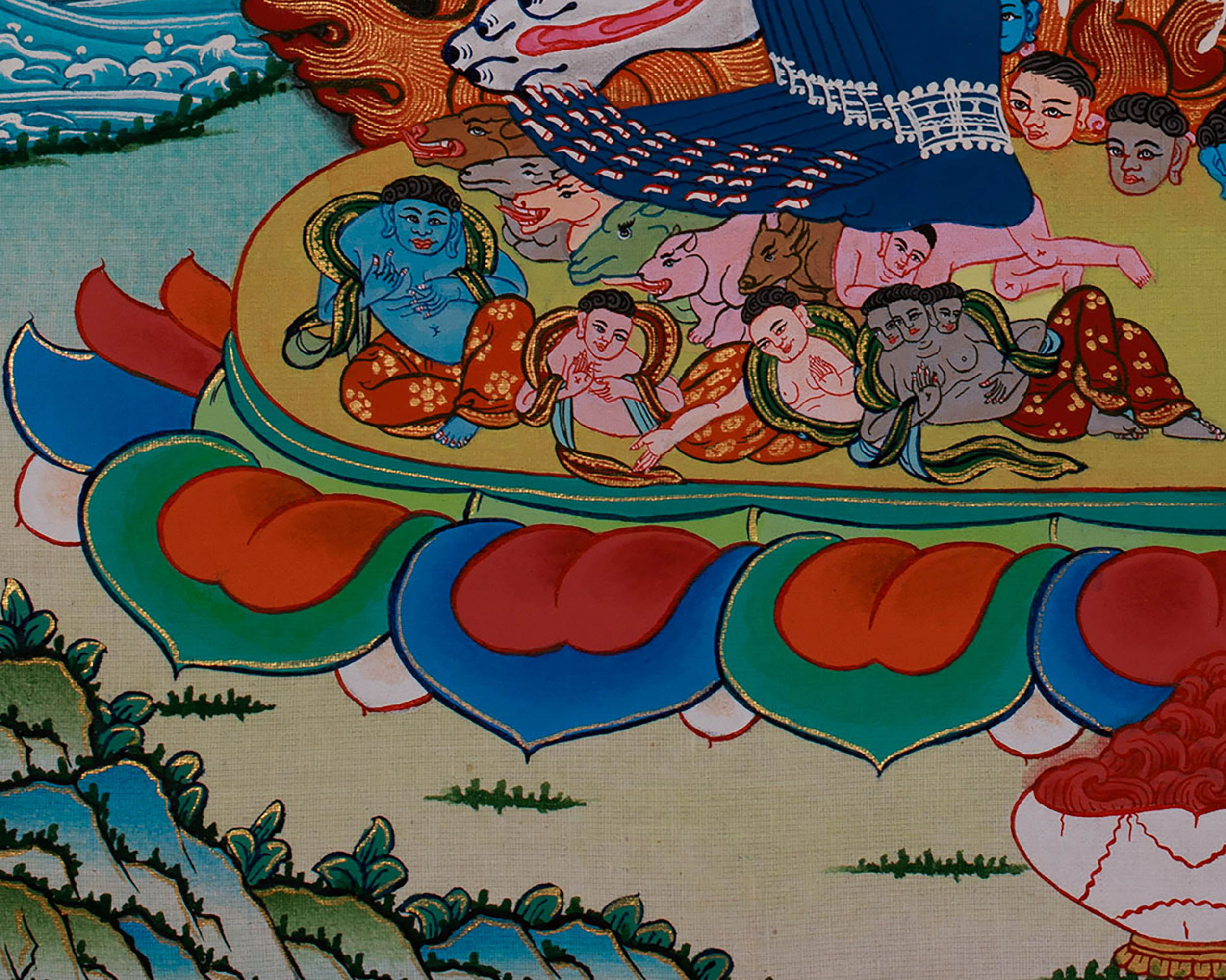 Wrathful Yamantaka Thangka | Tibetan Buddhist Protector
