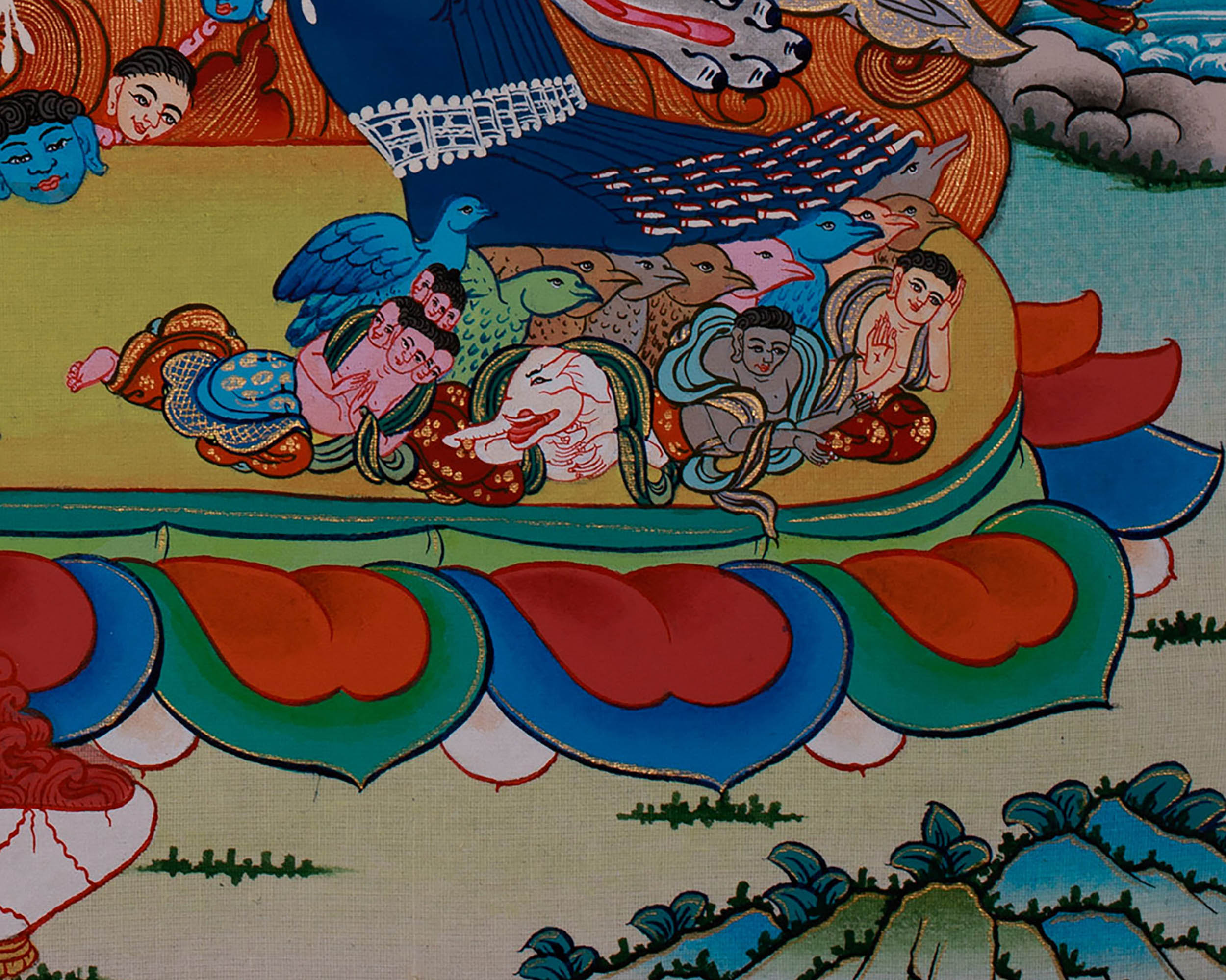 Wrathful Yamantaka Thangka | Tibetan Buddhist Protector