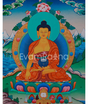 Hand Painted Shakyamuni Buddha Thangka
