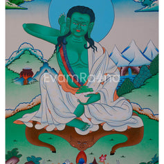 Hand-Painted Milarepa Thangka