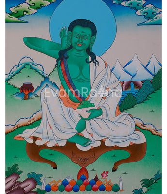 Hand-Painted Milarepa Thangka