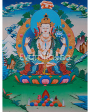 Hand Painted Chenrezig Thangka 