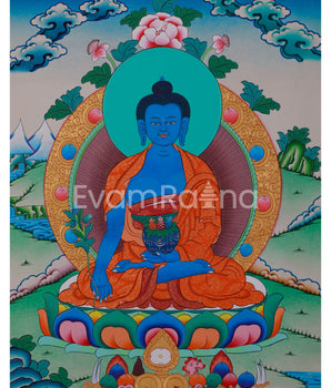 Bhaisajyaguru, Healing Buddha Thangka
