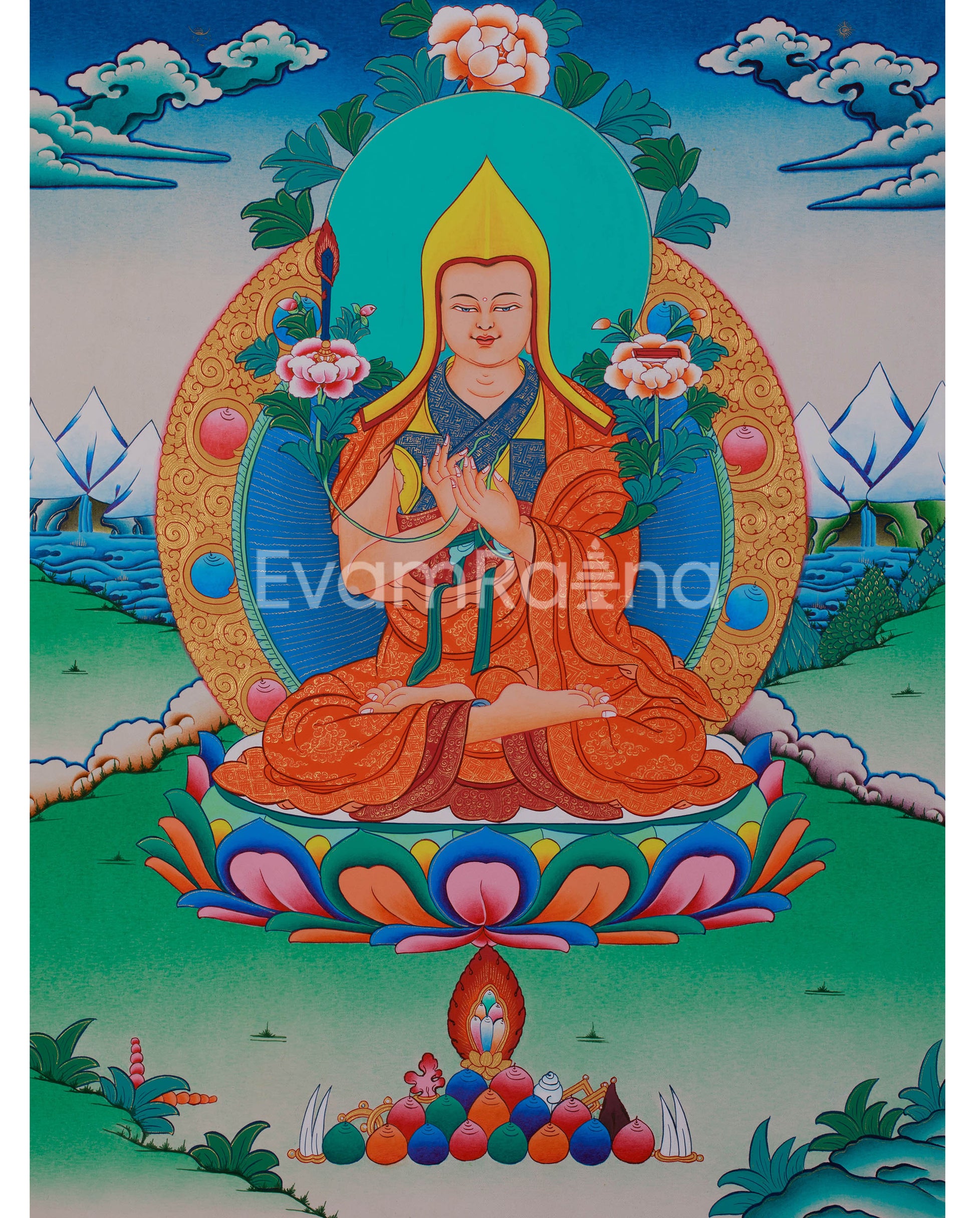 Tsongkhapa Lobzang Drakpa Thangka