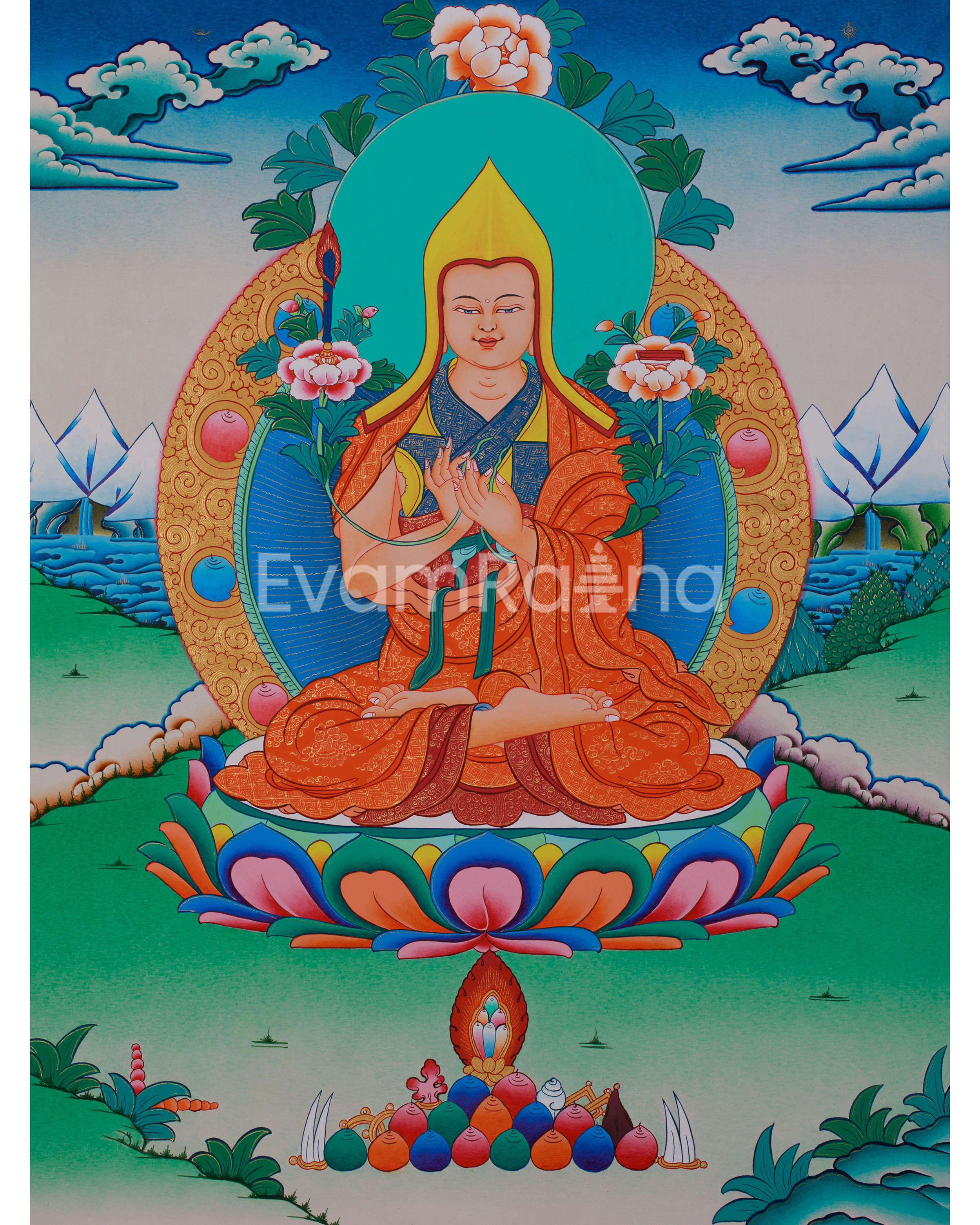 Tsongkhapa Lobzang Drakpa Thangka