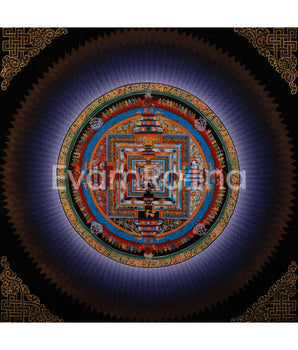 Rainbow Kalachakra Mandala Thangka | The Wheel of Time and Spiritual Awakening