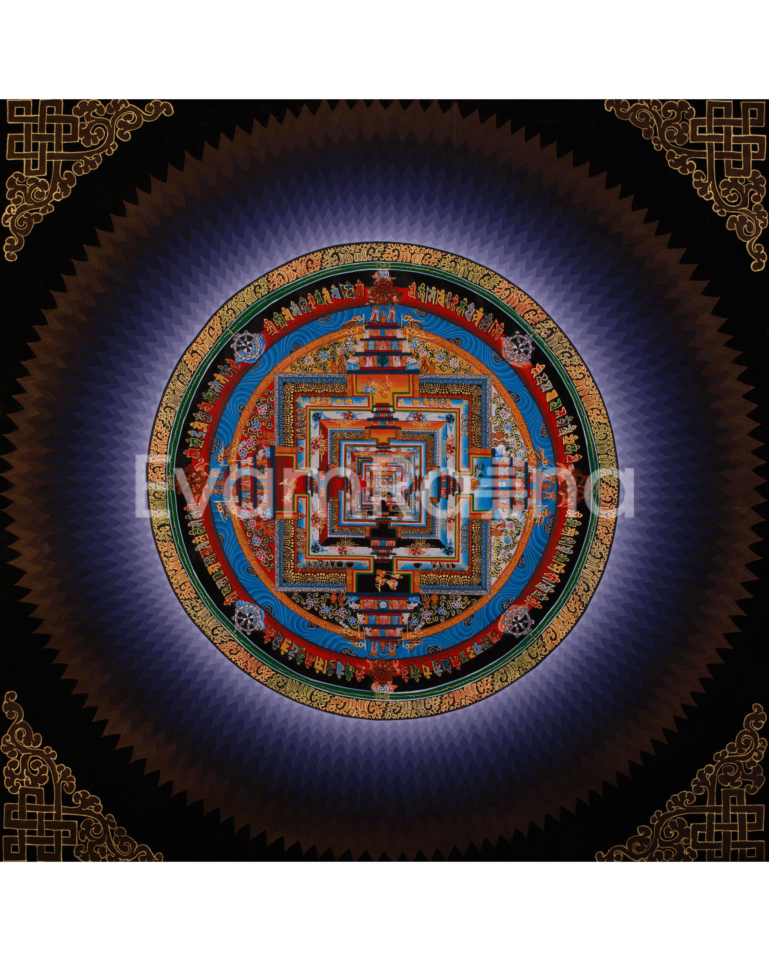 Rainbow Kalachakra Mandala Thangka | The Wheel of Time and Spiritual Awakening