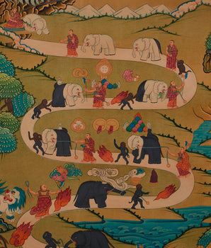 Samatha Meditation Art | 9 stages of Samatha Practice