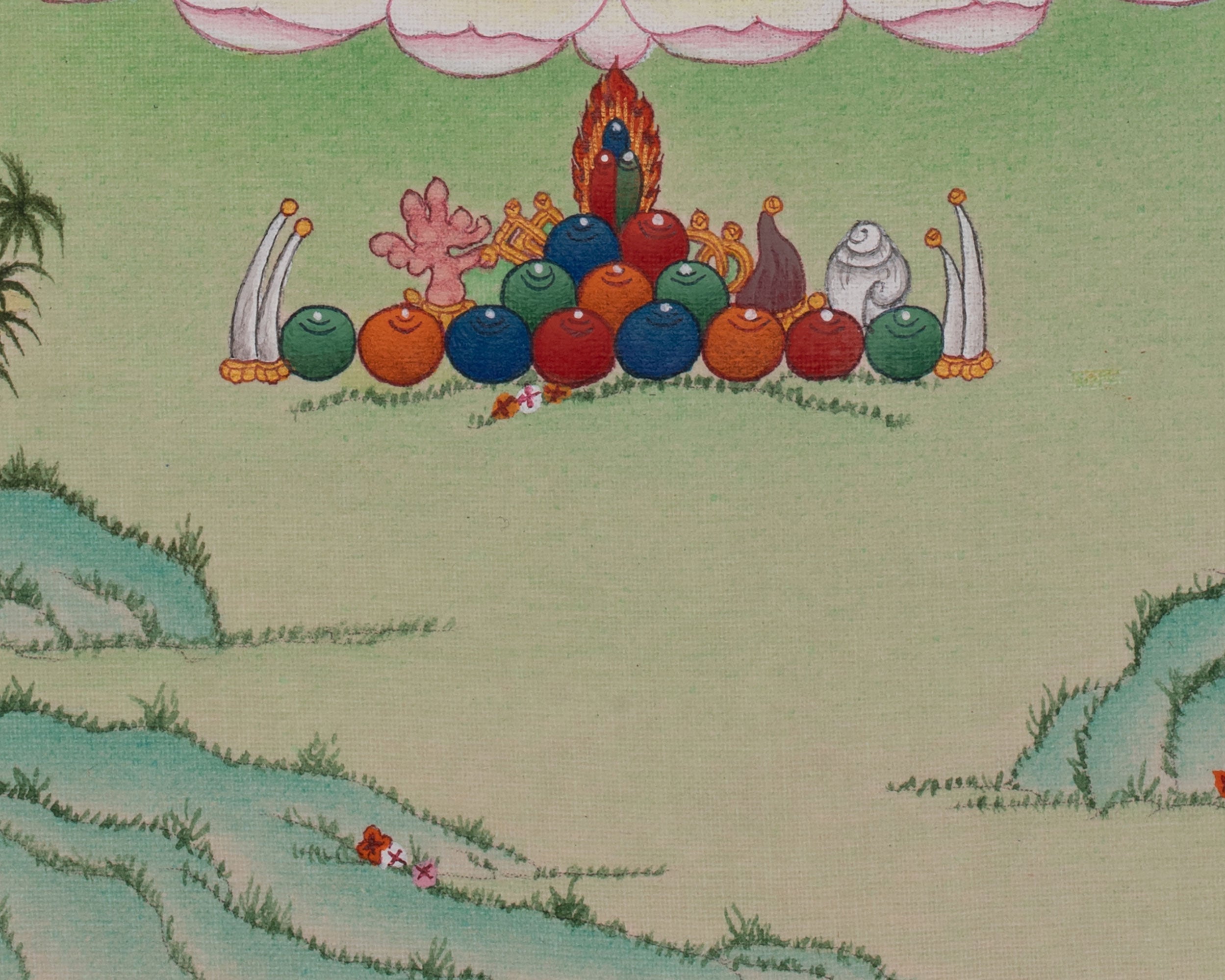 Hand Painted Chenrezig Thangka | Sacred Tibetan Artwork of Compassion and Wisdom