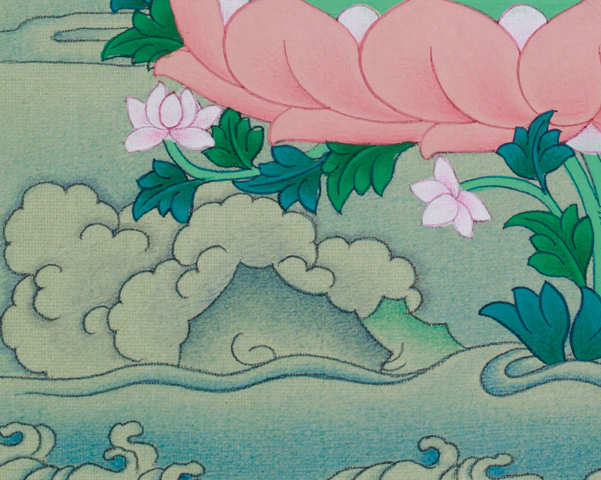 Sacred Thangka of Medicine Buddha |A Divine Representation of Healing