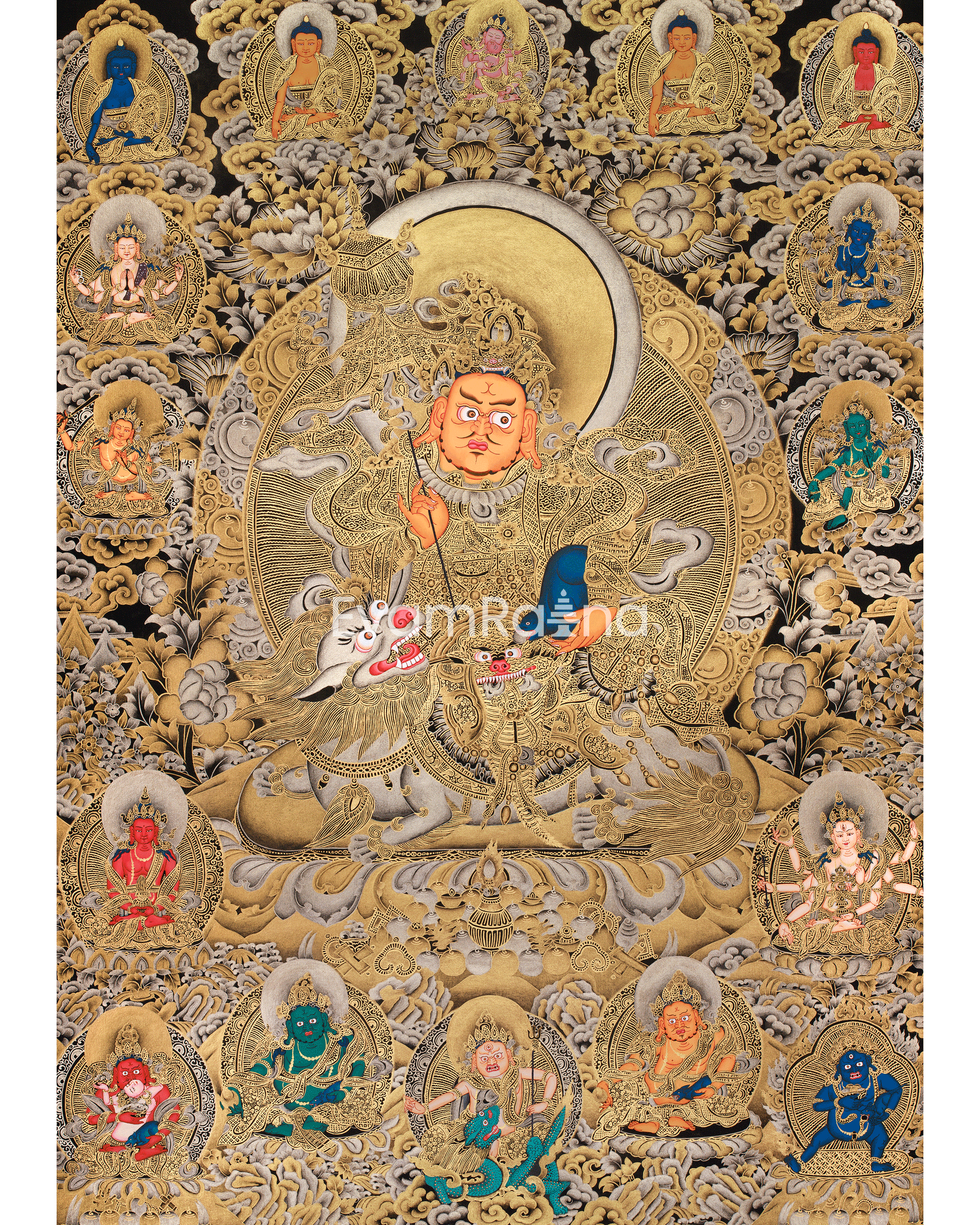 Majestic Vaishravana Thangka