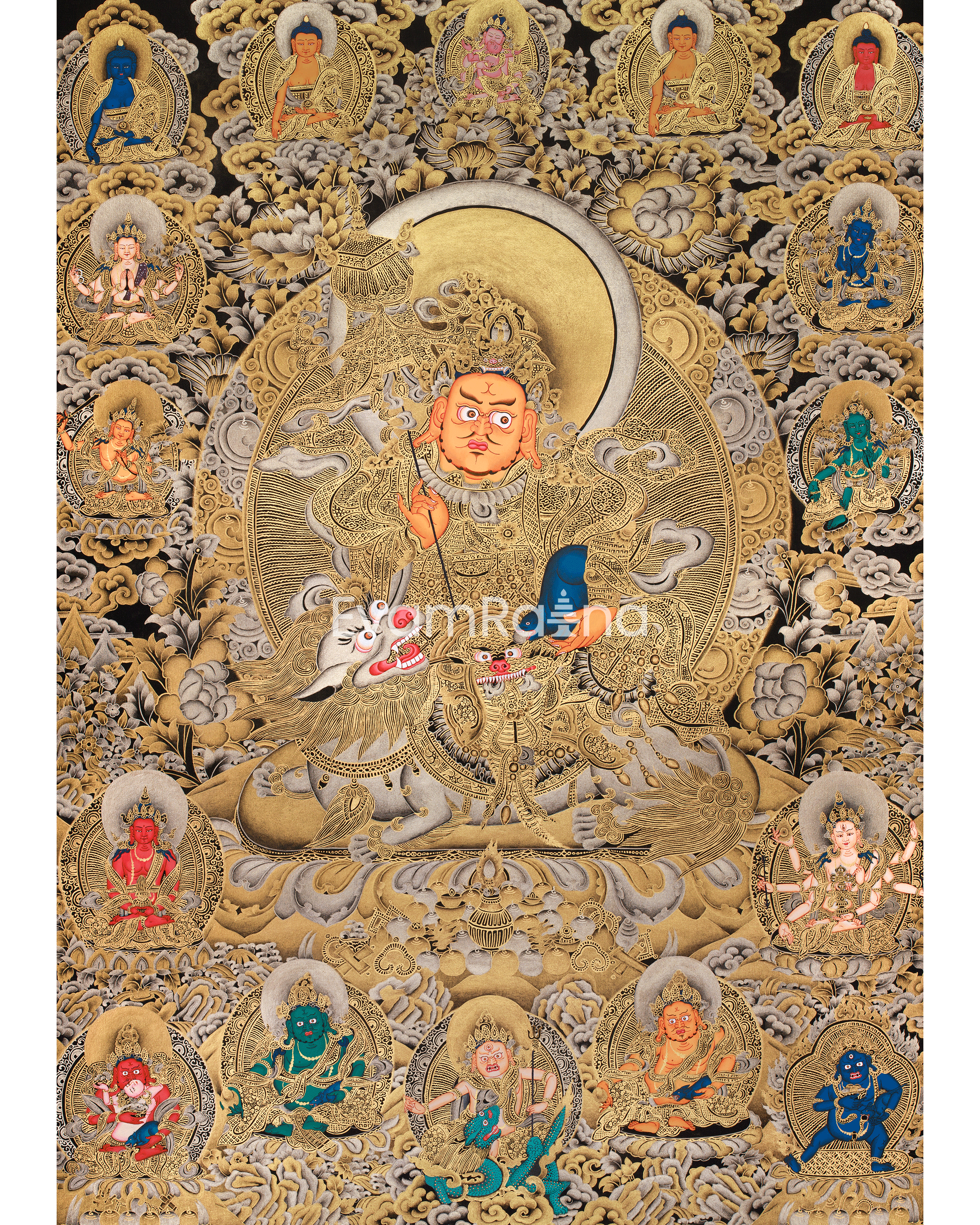Majestic Vaishravana Thangka