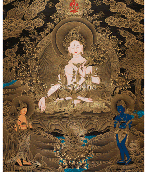 White Tara Female Buddha Thangka