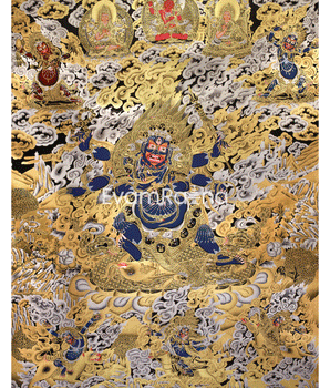 wrathful-mahakala-with-dharma-protectors-divine-guardian-thangka-gold-and-silver-on-black-canvas