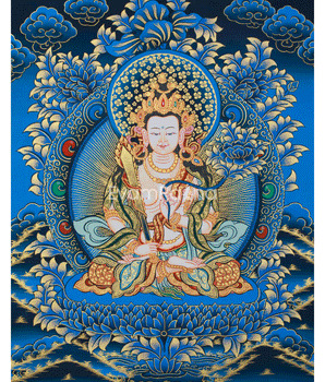 thangka-of-bodhisattva-manjushri-tibetan-buddhist-wisdom-deity