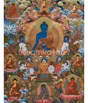 Assembly of 8 Medicine Buddhas