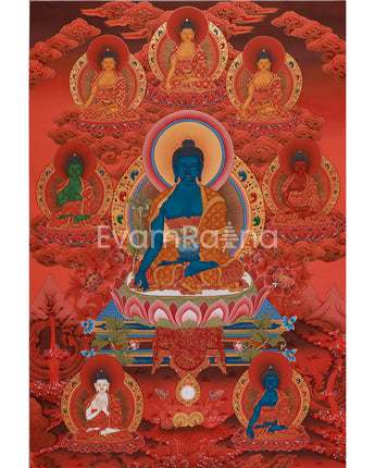 healing-buddha-with-dhyani-buddhas